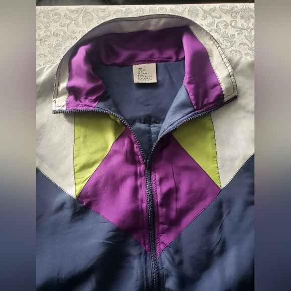 JACKET. SPORTS. VINTAGE. SILK. - Picture 3 of 7